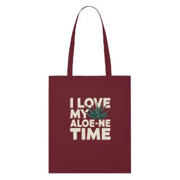Perfect time for aloe vera fans - Stanley/Stella Organic Tote Bag - burgundy - Front