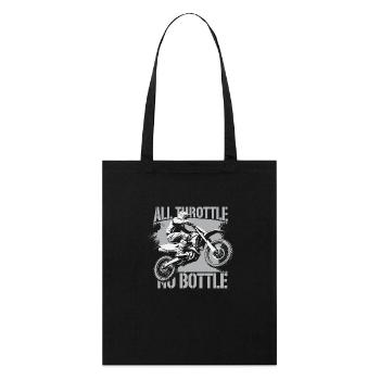 Motocross – Only full throttle counts - Stanley/Stella Organic Tote Bag - black - Front