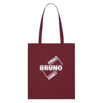 Bruno als Sugardaddy - Stanley/Stella Bio-Stoffbeutel - Burgunderrot - Vorne
