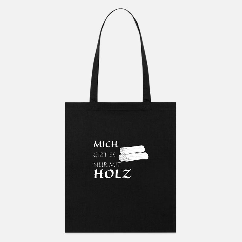 Nur mit Holz - Stanley/Stella Bio-Stoffbeutel - Schwarz