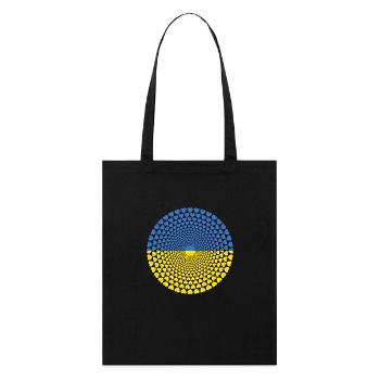 L'Ukraine L'Ukraine Україна L'amour Mandala de coeur - Tote bag bio Stanley/Stella - noir - Devant