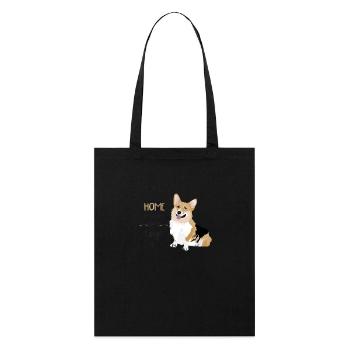 HOME IS WHERE UR CORGI IS - Stanley/Stella Bio-Stoffbeutel - Schwarz - Vorne