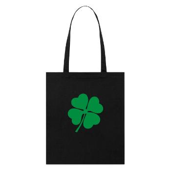 Trèfle irlandais de - Tote bag bio Stanley/Stella - noir - Devant