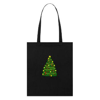 christmas_tree - Tote bag bio Stanley/Stella - noir - Devant