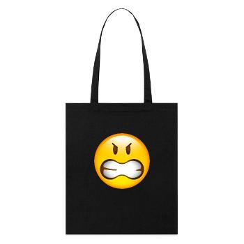 Smiley Glossy Anger - Stanley/Stella Organic Tote Bag - black - Front
