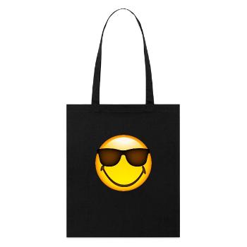 Smiley Glossy Sunglasses - Stanley/Stella Organic Tote Bag - black - Front