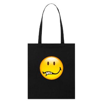 Smiley Glossy Doubt - Stanley/Stella Organic Tote Bag - black - Front
