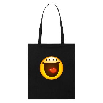 Smiley Glossy Happy - Stanley/Stella Organic Tote Bag - black - Front