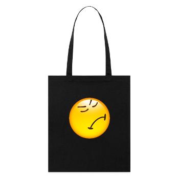 Smiley Miffed - Stanley/Stella Bio-Stoffbeutel - Schwarz - Vorne