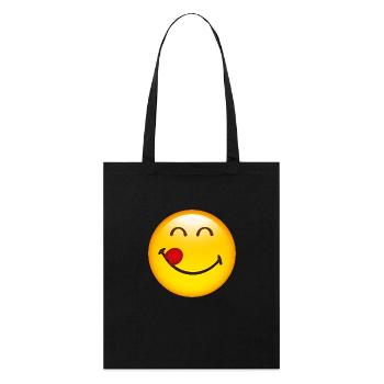 Smiley Tasteful - Stanley/Stella Organic Tote Bag - black - Front