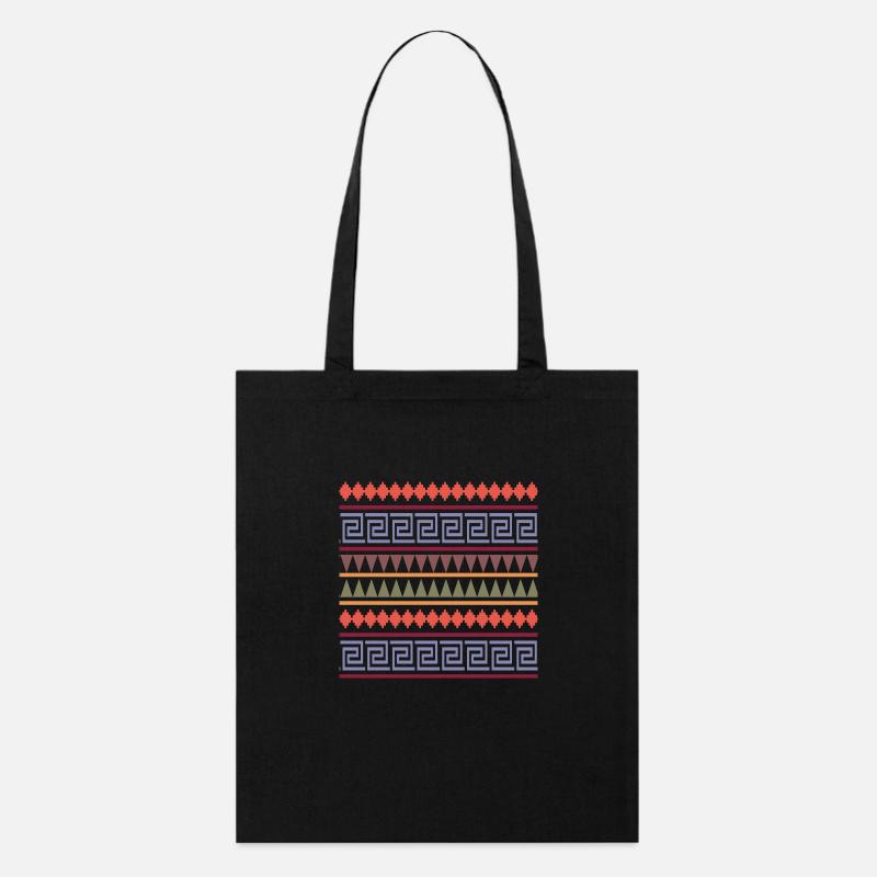 Indians pattern - Stanley/Stella Organic Tote Bag - black