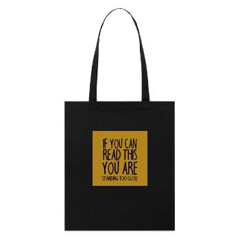 Masque facial disant drôle - dictons drôles - Tote bag bio Stanley/Stella - noir - Devant