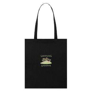 Gardening Grandma - Stanley/Stella Bio-Stoffbeutel - Schwarz - Vorne