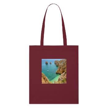 Ponta da piedade - Lagos - Stanley/Stella Organic Tote Bag - burgundy - Front