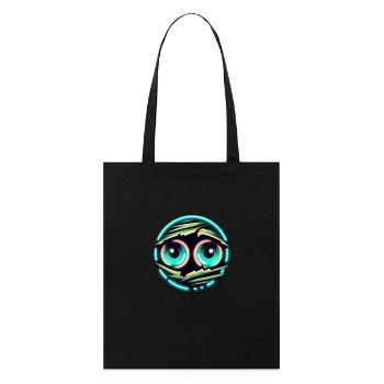 Yeux verts brillants - Tote bag bio Stanley/Stella - noir - Devant