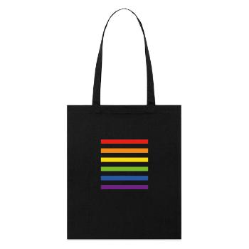 Rayures du drapeau de la fierté - Tote bag bio Stanley/Stella - noir - Devant