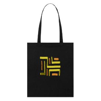 Yellow Paint Maze - Stanley/Stella Organic Tote Bag - black - Front
