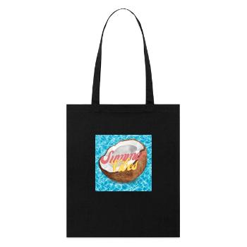 Ambiance estivale - Tote bag bio Stanley/Stella - noir - Devant