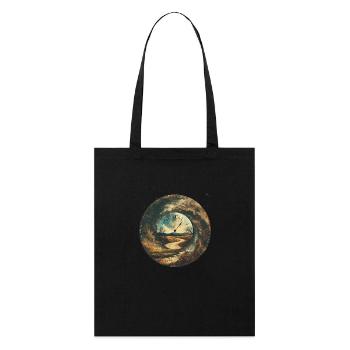 time - Stanley/Stella Organic Tote Bag - black - Front
