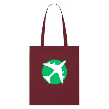 Air travel - Stanley/Stella Organic Tote Bag - burgundy - Front