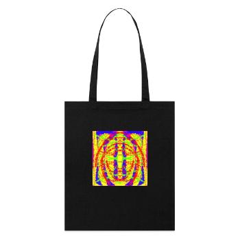 Abstract yellow and blue design - Stanley/Stella Organic Tote Bag - black - Front