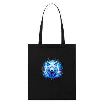 Himmlischer Wolf - Stanley/Stella Bio-Stoffbeutel - Schwarz - Vorne