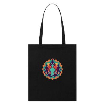 Asanas - Repos pour le corps et l’ - Tote bag bio Stanley/Stella - noir - Devant