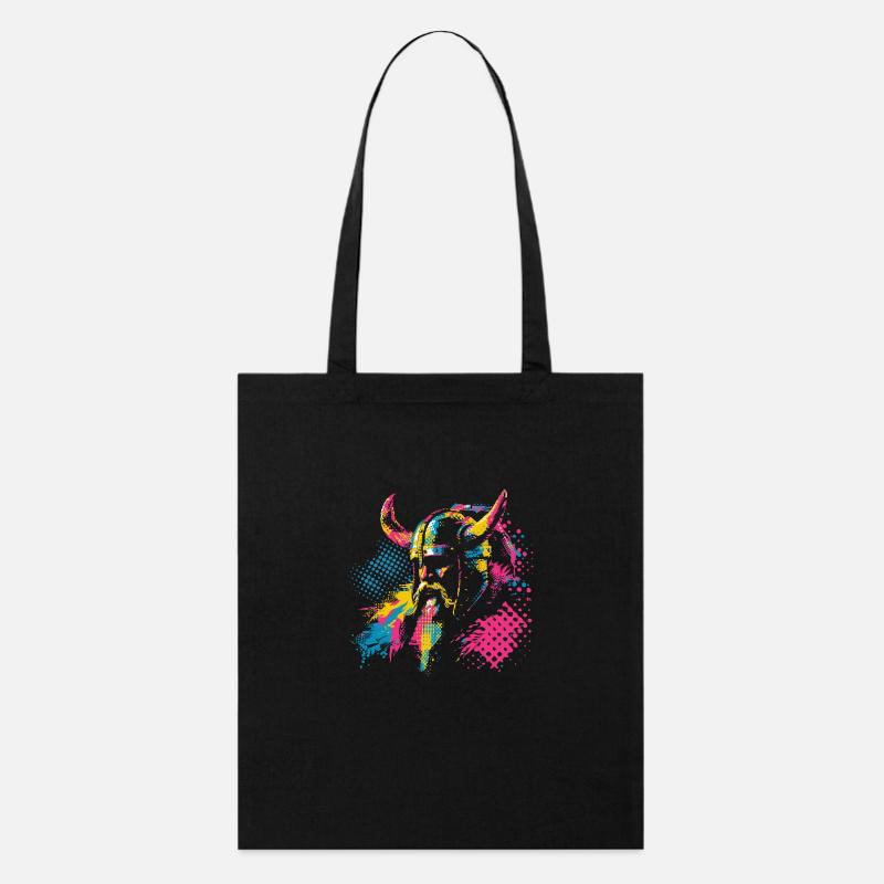 Graphique Pop Art Viking - Tote bag bio Stanley/Stella - noir