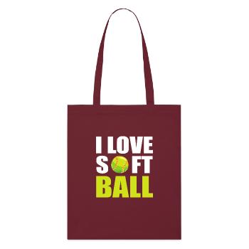 Softball Softball Players - Stanley/Stella Organic Tote Bag - burgundy - Front