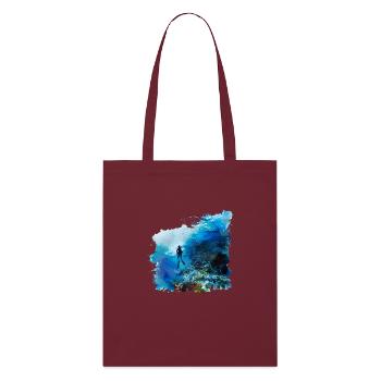 Weightless gliding while diving - Stanley/Stella Organic Tote Bag - burgundy - Front
