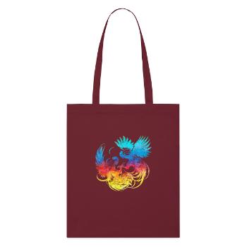 Cock tup fight animal isolated colorful chicken - Stanley/Stella Organic Tote Bag - burgundy - Front