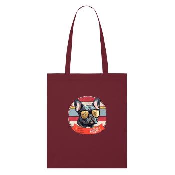 Dog Paw High Five Pet Lover Animal Owner Dog Lover - Stanley/Stella Organic Tote Bag - burgundy - Front