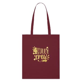 4th of july crew - Stanley/Stella Organic Tote Bag - burgundy - Front