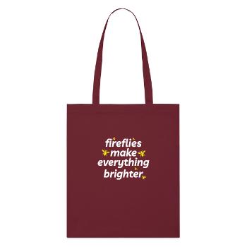 Fireflies Firefly Lightning Bug Insect Collector - Stanley/Stella Organic Tote Bag - burgundy - Front