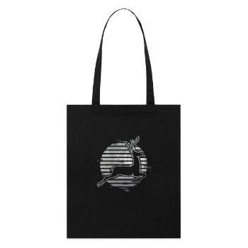 Chevreuil - Tote bag bio Stanley/Stella - noir - Devant