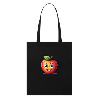 Dessin animé Pomme - Tote bag bio Stanley/Stella - noir - Devant