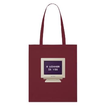 CRT Design - A winner is you - Stanley/Stella Organic Tote Bag - burgundy - Front