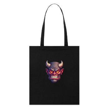 Halloween Demon Devil Head - Stanley/Stella Organic Tote Bag - black - Front