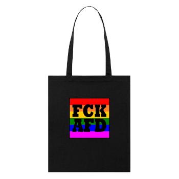 Fck afd - Stanley/Stella Organic Tote Bag - black - Front