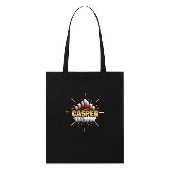 Bowling Casper - Stanley/Stella Organic Tote Bag - black - Front