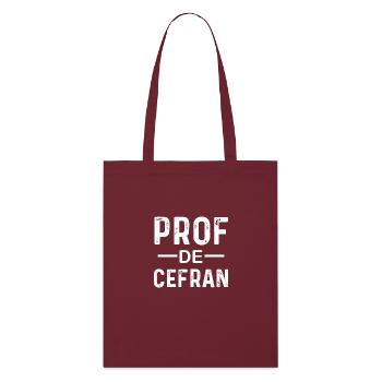 Prof. de cefran - Französischlehrer - Stanley/Stella Bio-Stoffbeutel - Burgunderrot - Vorne