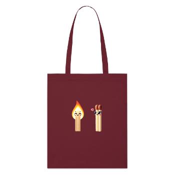 Conception ludique d’amis allumettes - Tote bag bio Stanley/Stella - bordeaux - Devant