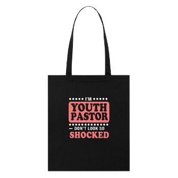 Pasteur des jeunes - Tote bag bio Stanley/Stella - noir - Devant