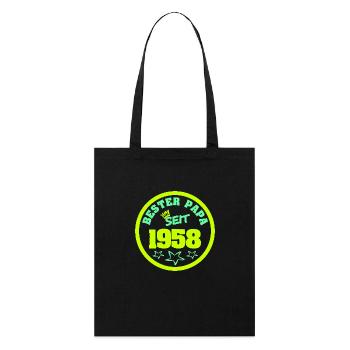 1958 - Stanley/Stella Organic Tote Bag - black - Front