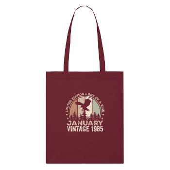 Incomparable since January 1965 59 Anniversary - Stanley/Stella Organic Tote Bag - burgundy - Front