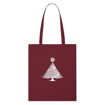 Creative Christmas tree with elegant line - Stanley/Stella Organic Tote Bag - burgundy - Front