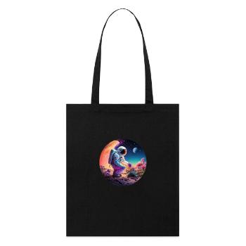 Astronaute jardinier - Tote bag bio Stanley/Stella - noir - Devant