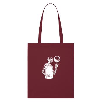 Halloween Skeleton Costume Basketball Style - Stanley/Stella Organic Tote Bag - burgundy - Front
