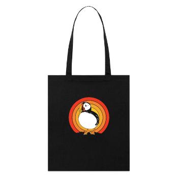 Papageientaucher Puffin - Stanley/Stella Bio-Stoffbeutel - Schwarz - Vorne