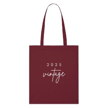 Anniversaire 2025 vintage - Tote bag bio Stanley/Stella - bordeaux - Devant